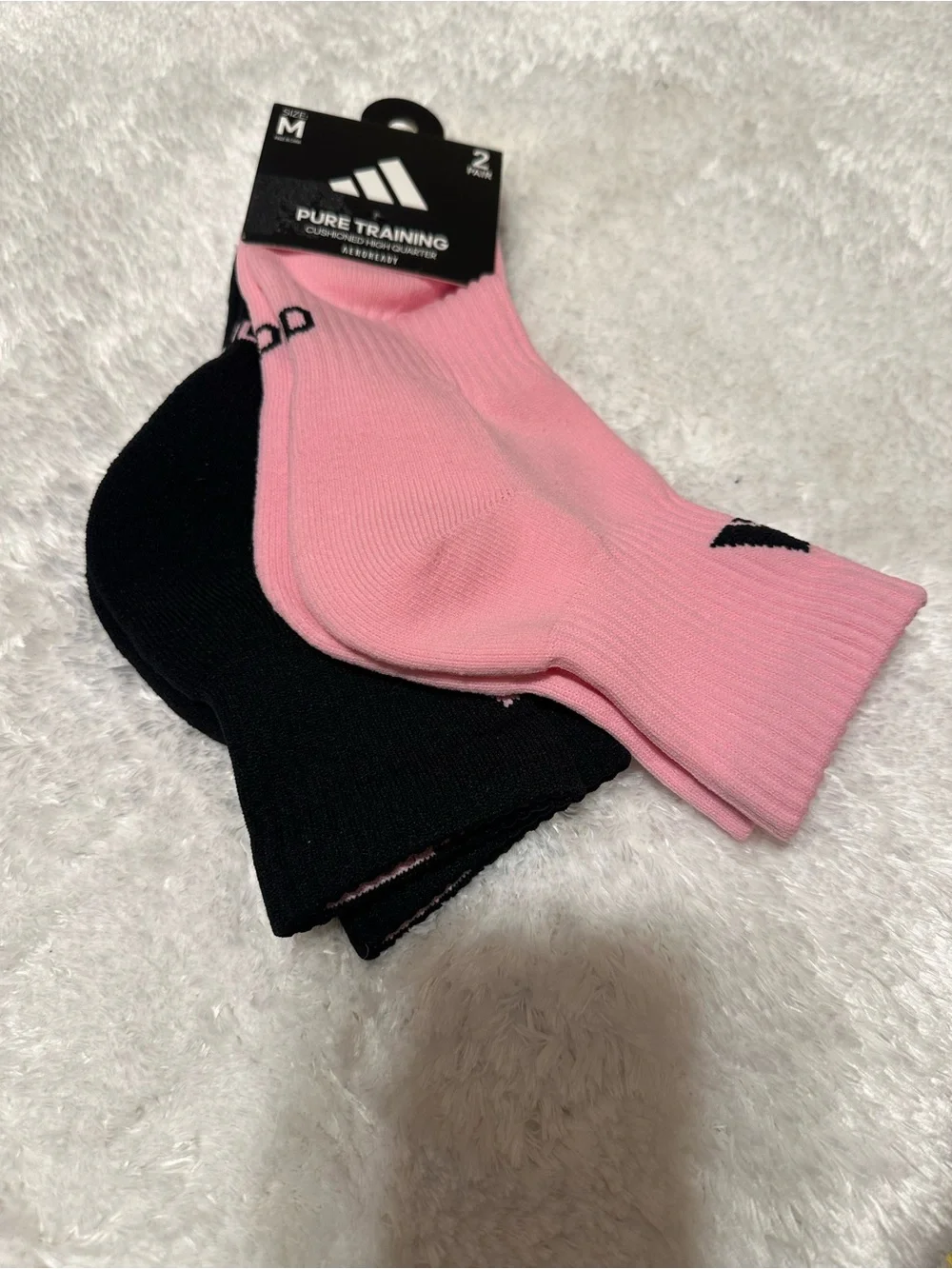 Women’s Adidas Socks - Pink & Black